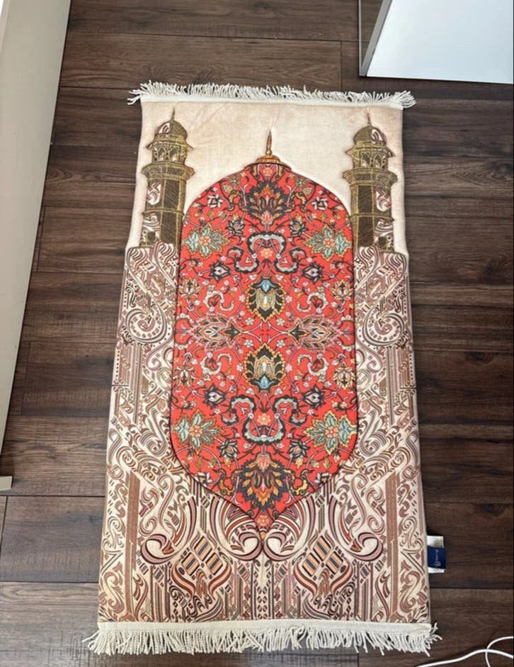 Urban Rugs Gebedskleed Extra Dik 115x67 cm, 100 tot 150 cm, Nieuw, Rechthoekig, Rood