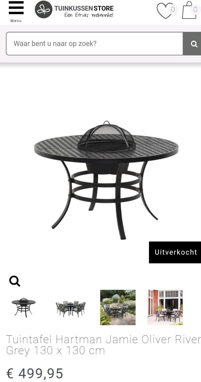 Jamie Oliver Fire-Pit Tafel - Nieuw in Doos, Ophalen of Verzenden, Nieuw, Rond, Metaal