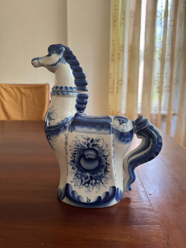 Porselein GZEL PAARD KARAF, Antiek en Kunst, Ophalen of Verzenden