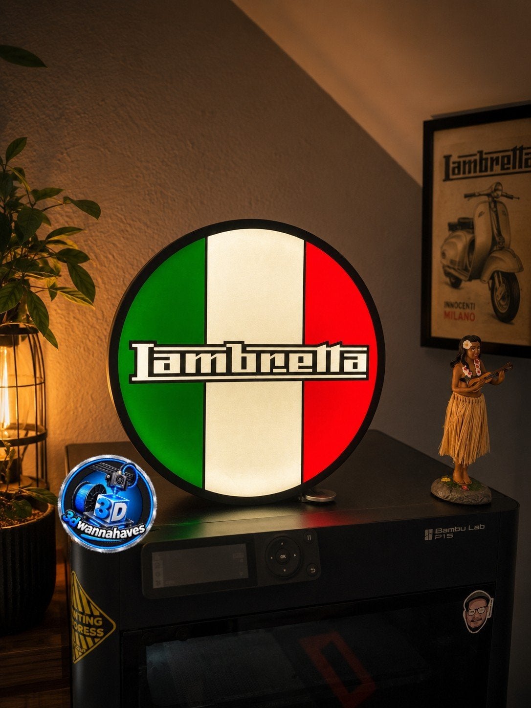 Lambretta lichtbak met LED verlichting, Ophalen of Verzenden, Lichtbak of (neon) lamp