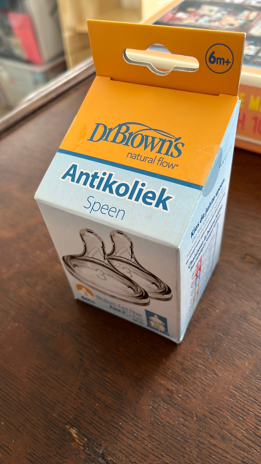 Speen - Dr Brown antikoliek - brede hals nr3, Ophalen of Verzenden, Nieuw, Overige typen