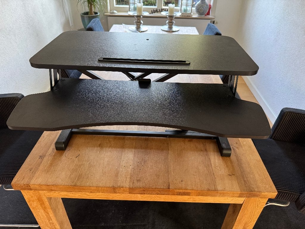 zit-sta bureau opzetstuk, Huis en Inrichting, Bureaus, Ophalen, 76 cm, Zo goed als nieuw, 61 cm