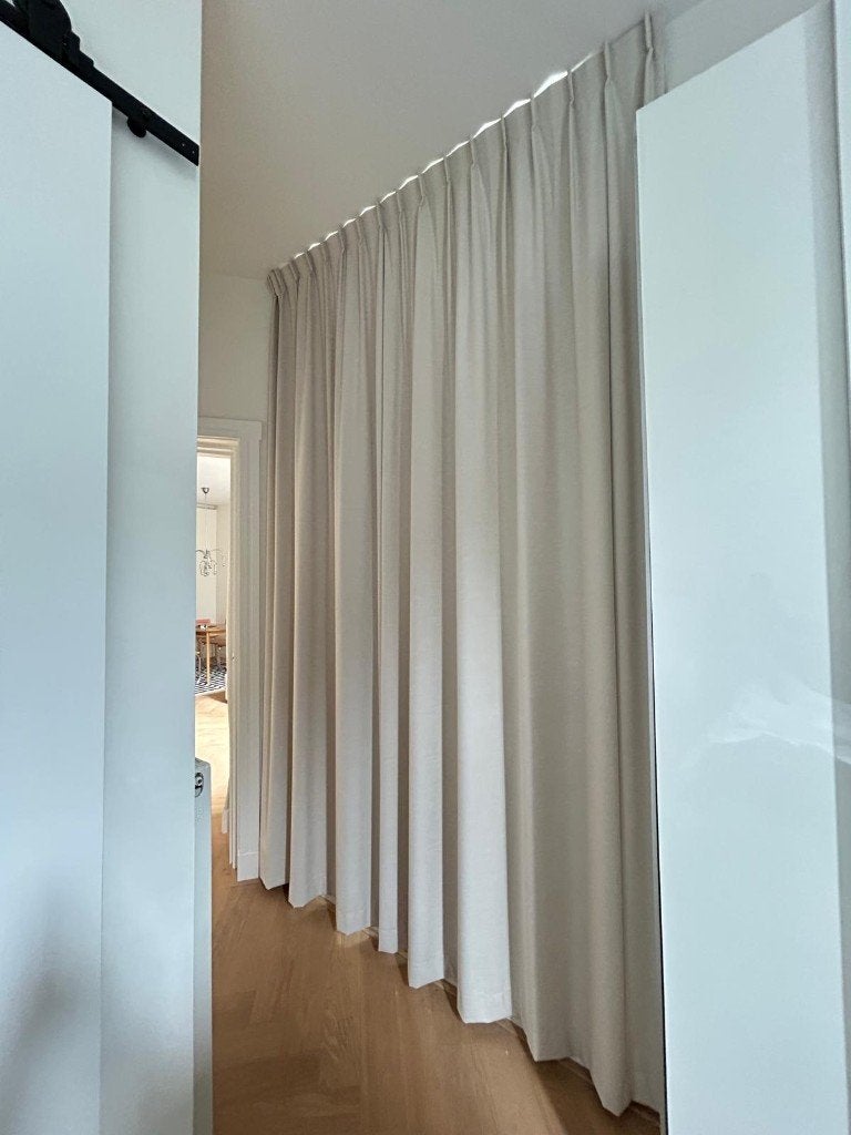 Blackout curtain Verduisterend gordijn beige 170x297cm, Overige merken, 150 cm, Beige, Ophalen of Verzenden