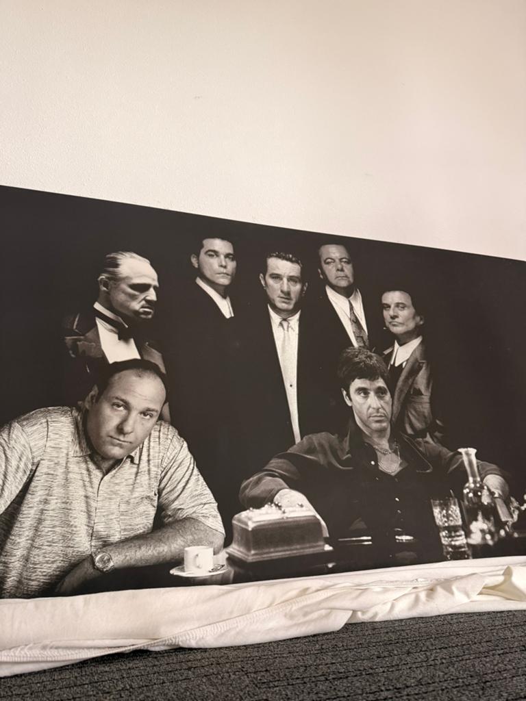 The gangsters, Huis en Inrichting, Woonaccessoires | Schilderijen, Tekeningen en Foto's, Ophalen, Schilderij, Minder dan 50 cm