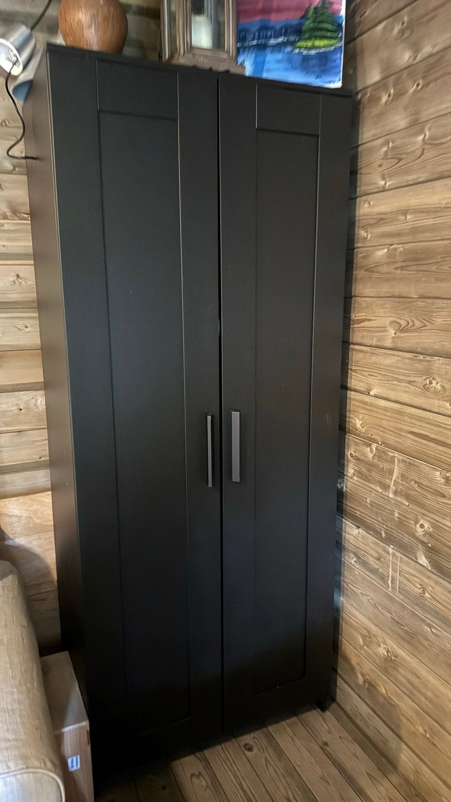 Ikea Brimnes zwarte kledingkast, Huis en Inrichting, Ophalen, Gebruikt, 50 tot 100 cm, 150 tot 200 cm