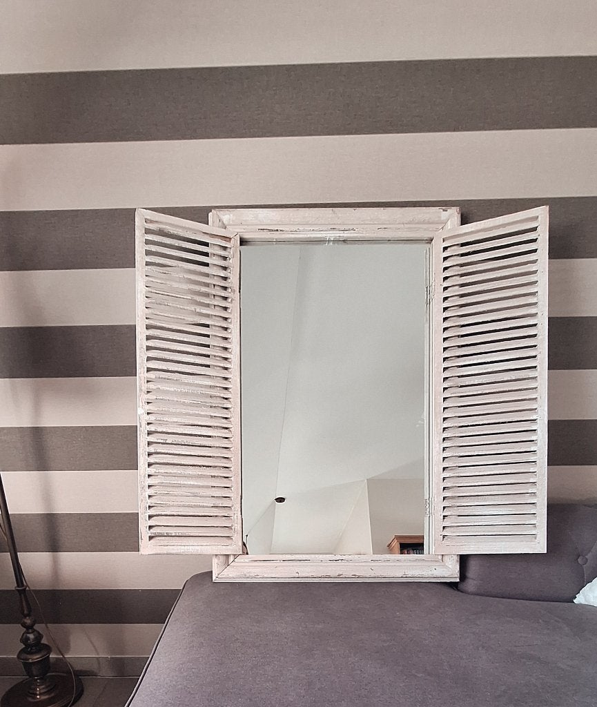 Clayre & Eef Spiegel wandspiegel van hout. NIEUW, Huis en Inrichting, Woonaccessoires | Spiegels, Ophalen, Minder dan 50 cm, Nieuw