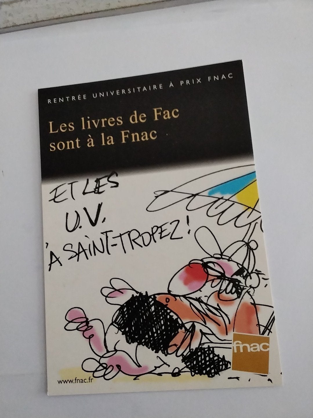 FNAC Ansichtkaart - Les livres de Fac, Ophalen of Verzenden, 1980 tot heden, Ongelopen, Frankrijk