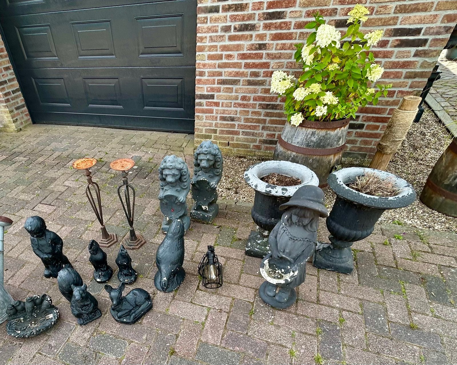 Diverse tuinbeelden, Ophalen of Verzenden, Gebruikt, Beton, Dierenbeeld