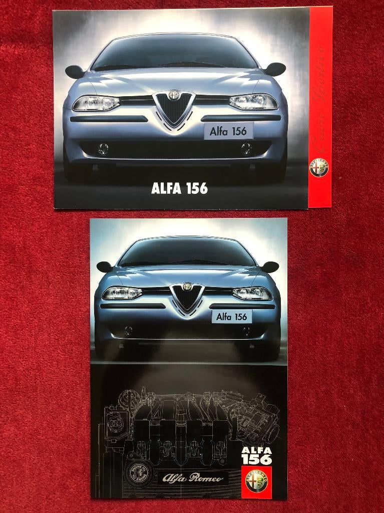 Alfa Romeo 156 Italiaanse folder 1999 + introductiefolder., Ophalen of Verzenden, Nieuw, Alfa Romeo, Alfa Romeo