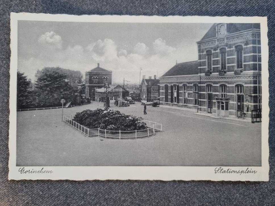 Gorinchem Stationsplein, Ophalen of Verzenden, Voor 1920, Ongelopen, Zuid-Holland