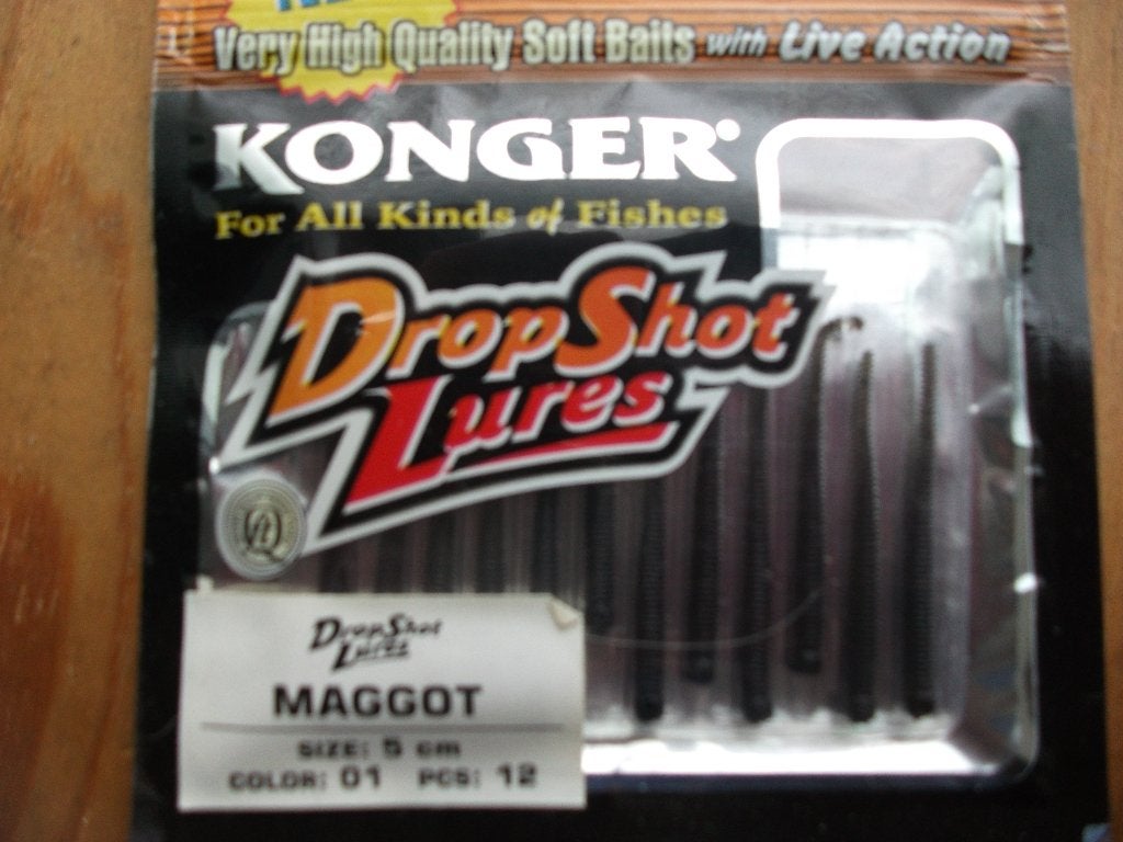 12 stuks Konger DropShot Lures Maggot / kunstaas shads, Ophalen of Verzenden, Nieuw, Kunstaas