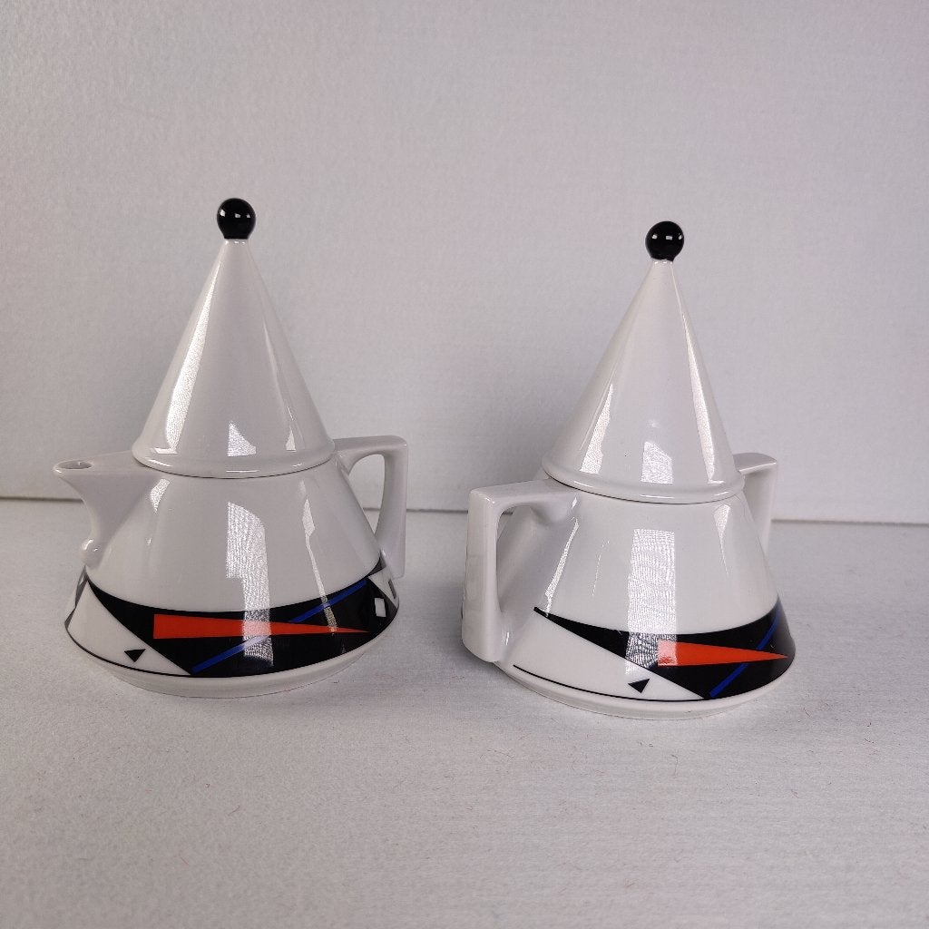 Tea for one, Theepot & suikerpot, J. Kronester | 80's, Antiek en Kunst, Kunst | Designobjecten, Steen/keramiek, Ophalen of Verzenden