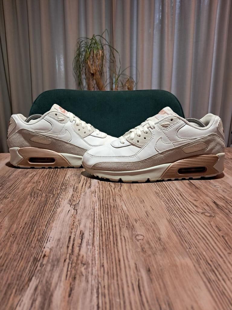 Nike Air Max 90 Leather 'White & Bronze' Size 39, Wit, Nike, Ophalen of Verzenden, Sneakers of Gympen