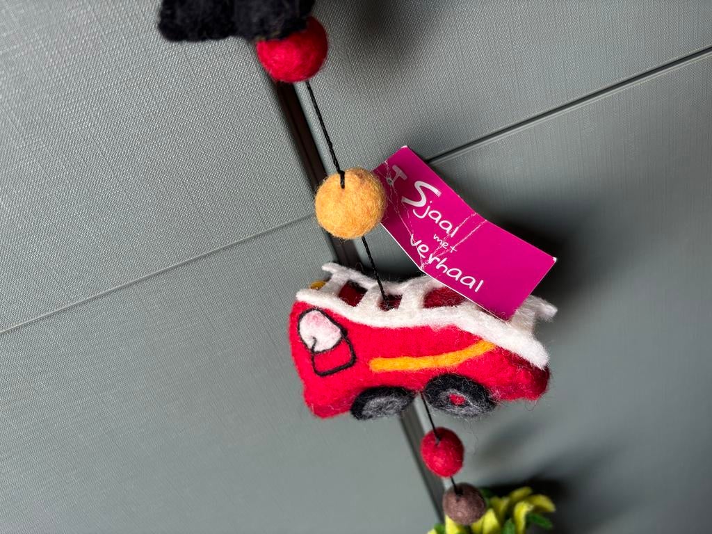 Vilten slinger brandweer Sjaal met een Verhaal, Ophalen of Verzenden, Zo goed als nieuw, Wanddecoratie
