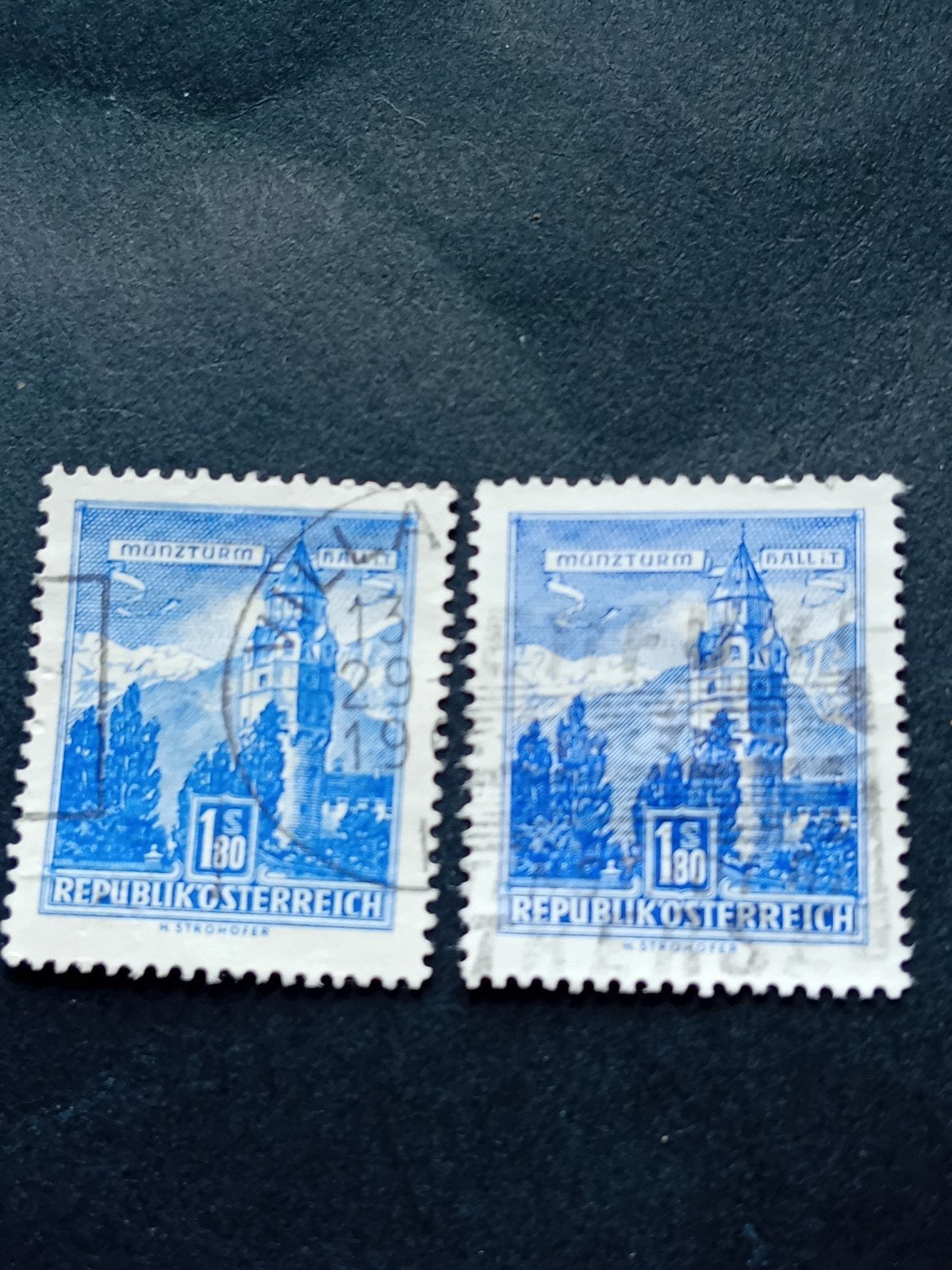 Oostenrijkse postzegels Münzturm 1S 80, gestempeld, Ophalen of Verzenden, Gestempeld