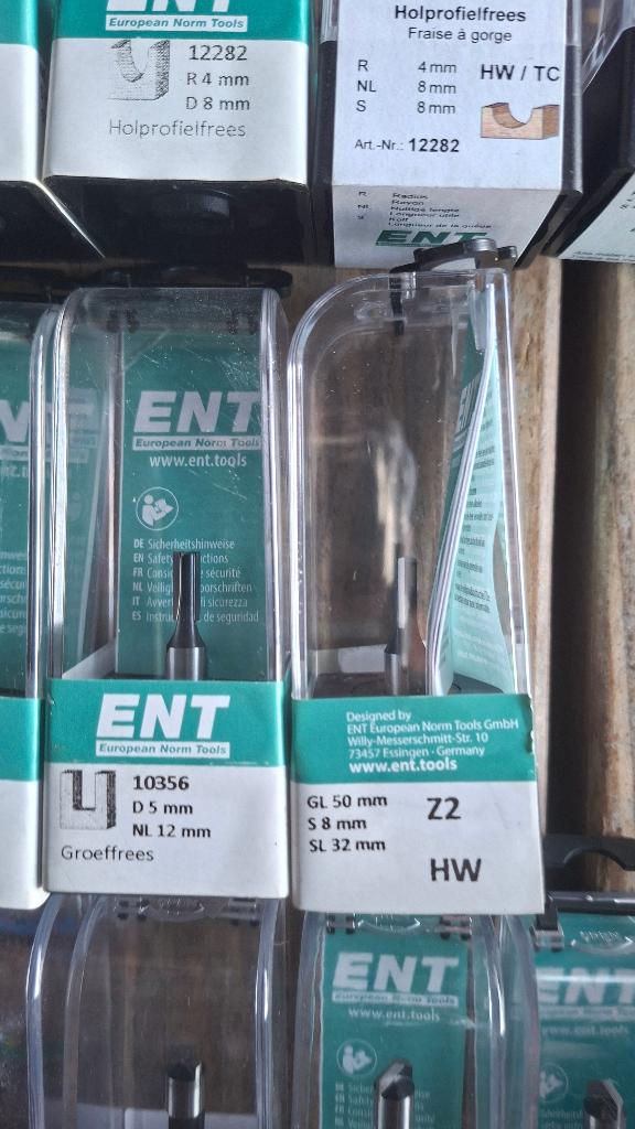 16x ENT Professionele freesjes voor bovenfrees, ., Nieuw, Ophalen of Verzenden, .
