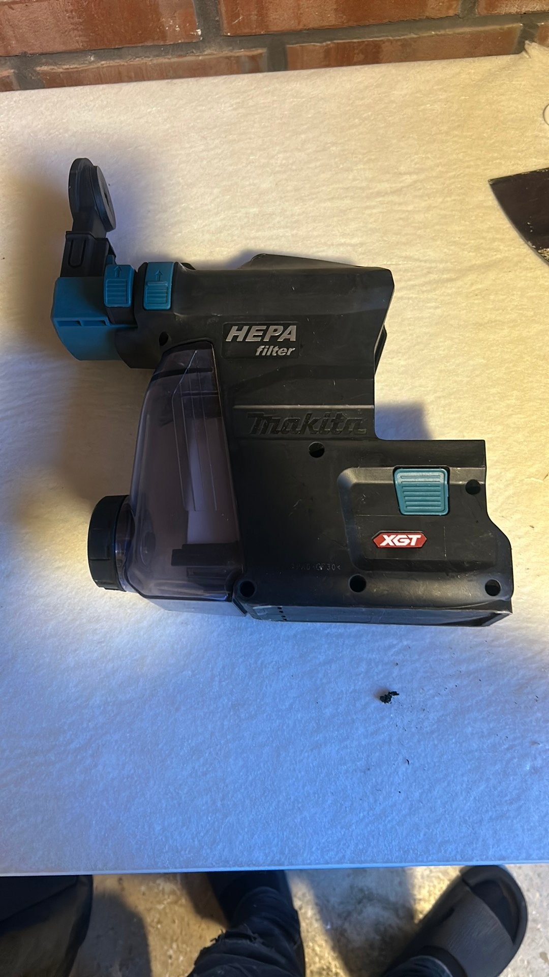 Makita XGT 40V accu stofzuiger HEPA, Doe-het-zelf en Verbouw, Ophalen of Verzenden, Zo goed als nieuw, 1200 watt of meer, Overige typen