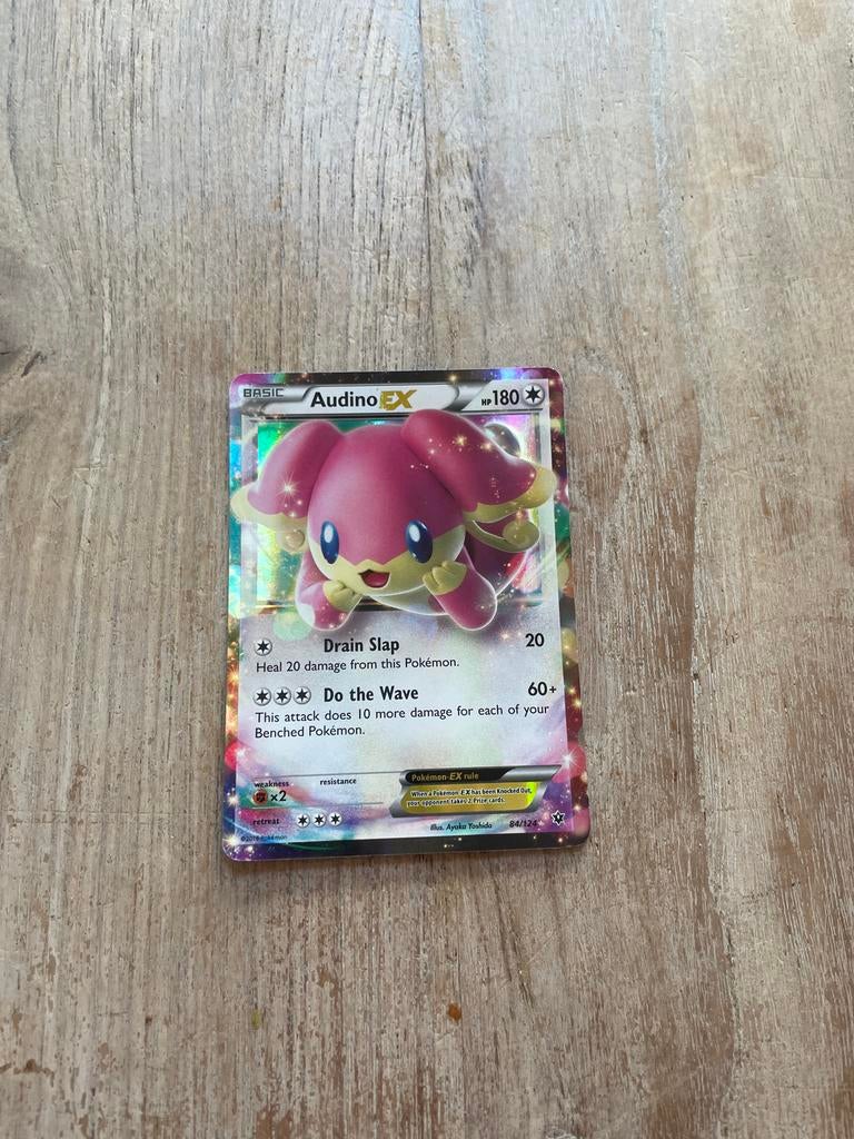 Audino EX Pokémon Kaart - Zeldzaam en in goede staat, Ophalen, Zo goed als nieuw, Losse kaart, Foil