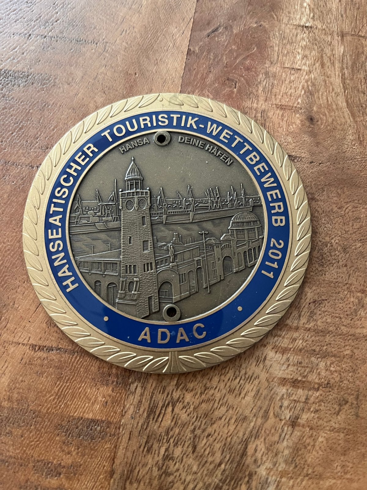 ADAC Hanseatischer Touristik-Wettbewerb medaille 2011, Ophalen of Verzenden, Reclamebord