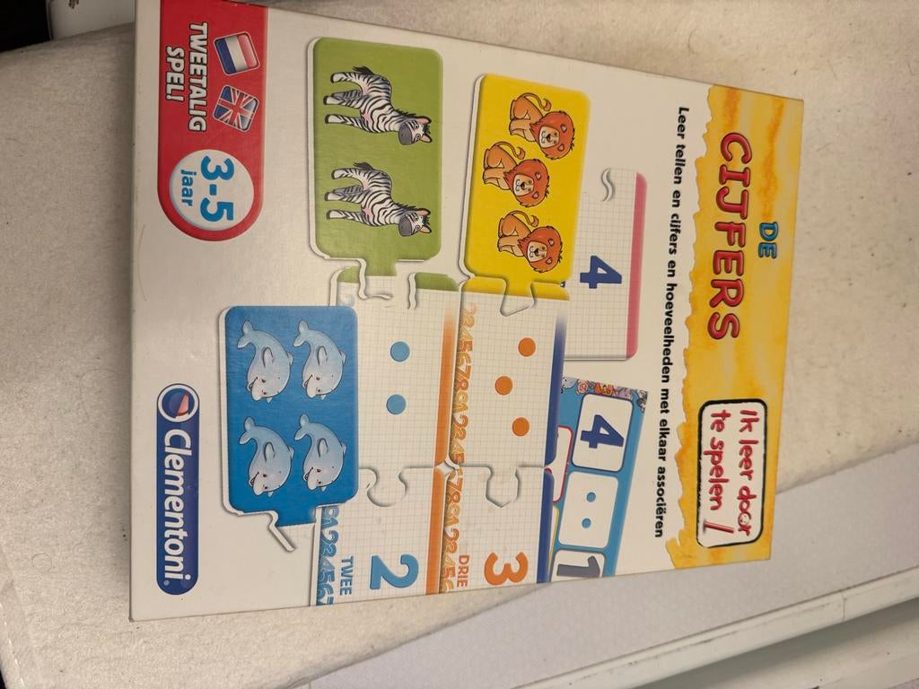 Clementoni De Cijfers: Leer tellen en associëren, Ophalen of Verzenden, Gebruikt, Puzzelen
