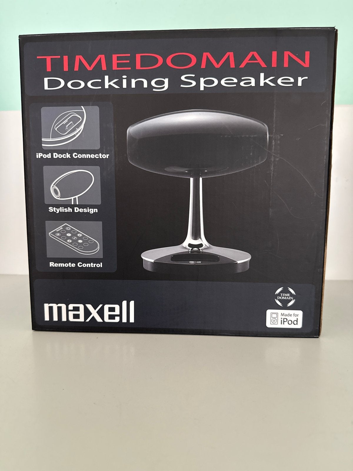 Maxell TimeDomain Docking Speaker voor iPod - Nieuw in doos, Nieuw, Minder dan 60 watt, Ophalen, Overige merken