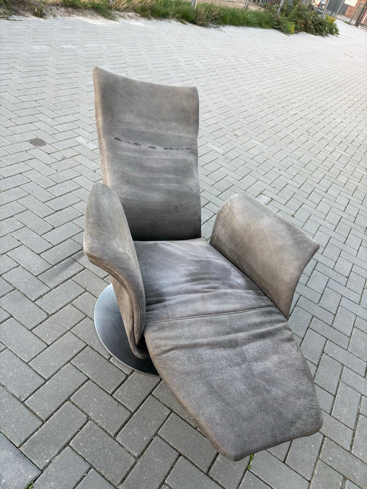 Heerlijke chill stoel met slijtageplekken, Ophalen, Overige materialen, Gebruikt, 75 tot 100 cm