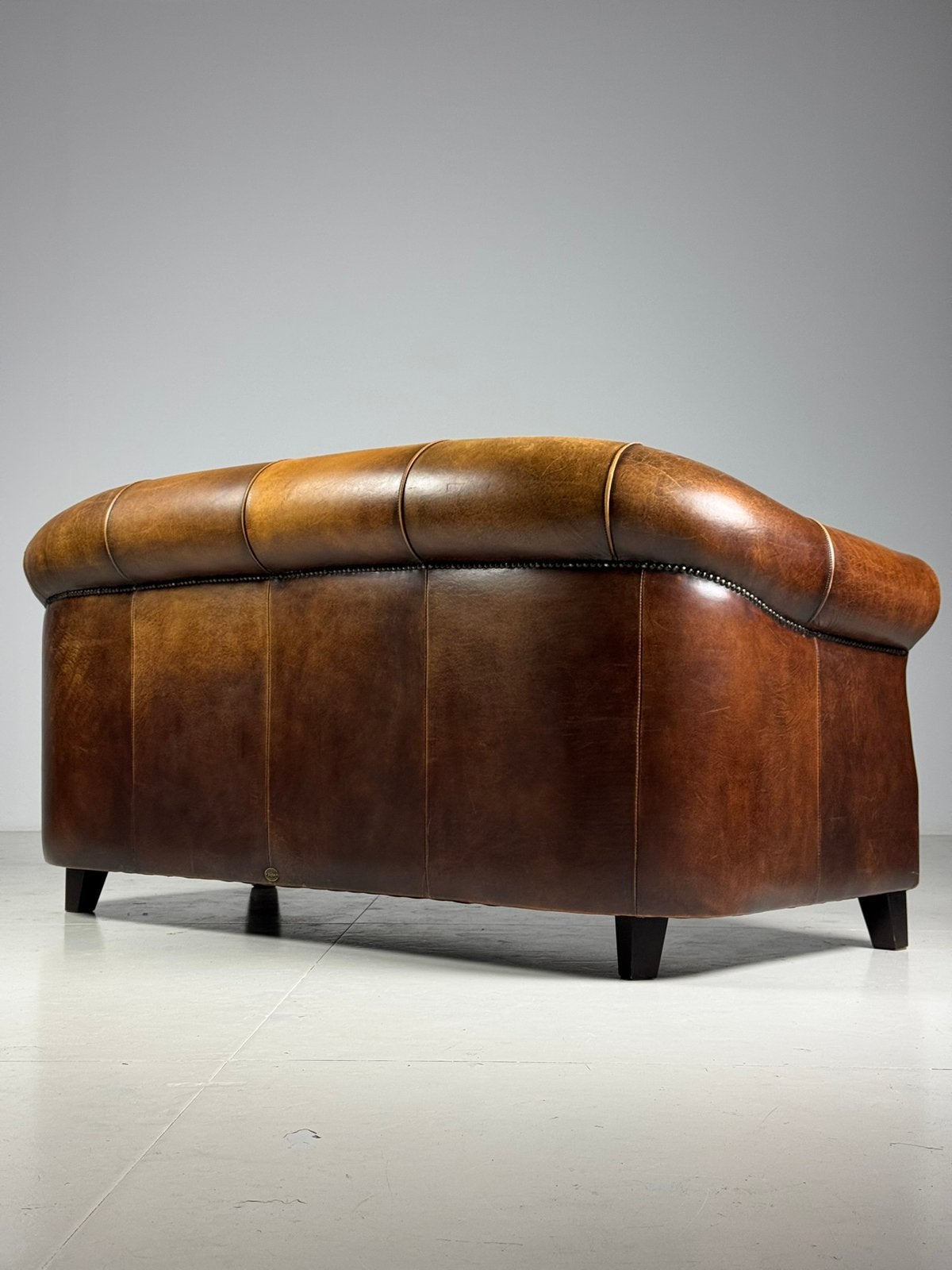 Schapenleren bank Joris klassiek, 75 tot 100 cm, Ophalen of Verzenden, 200 tot 250 cm, A