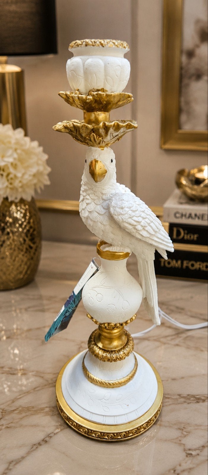 CHRISTMAS CREATIONS NIEUW Kaarsenkandelaar Polyresin, Kunststof, Nieuw, Ophalen of Verzenden, Kandelaar