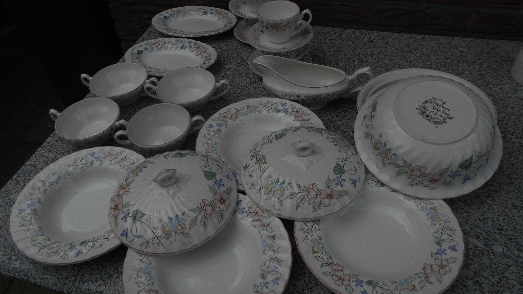 9x Spring fields Myott Meakin  kop schotel schalen kom ea, Antiek en Kunst, Antiek | Servies los, Ophalen of Verzenden