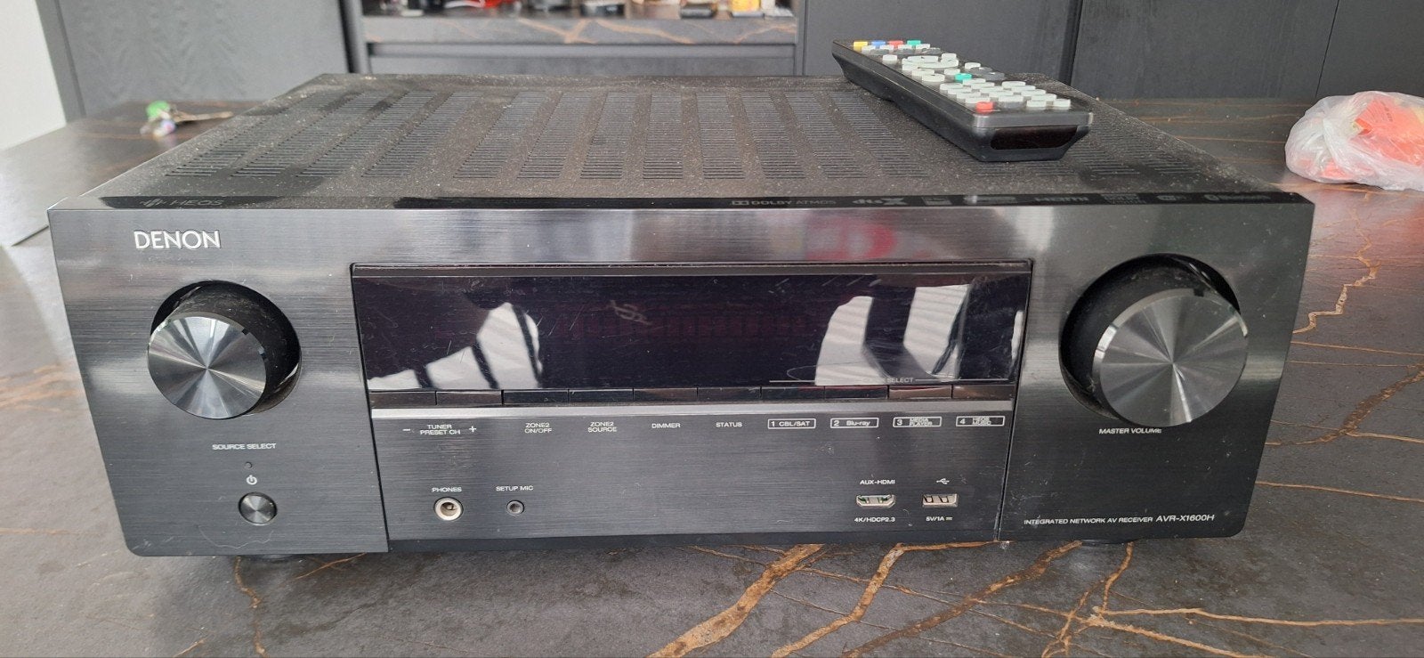 Denon AVR-X1600H AV-receiver - 7.2-kanaals 4K Ultra HD, Gebruikt, Denon, Ophalen of Verzenden, 60 tot 120 watt