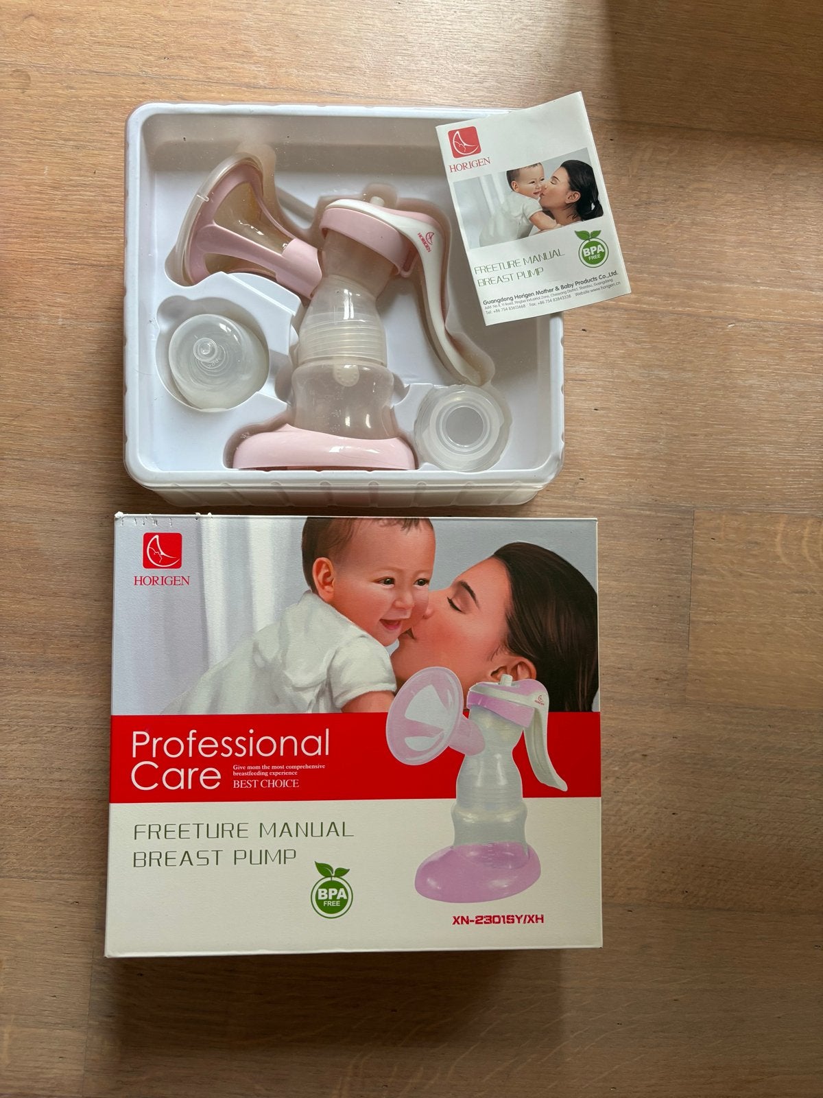 Horigen Freeture Handmatige Borstkolf - BPA-vrij, Borstkolf, Ophalen of Verzenden, Zo goed als nieuw, Horigen