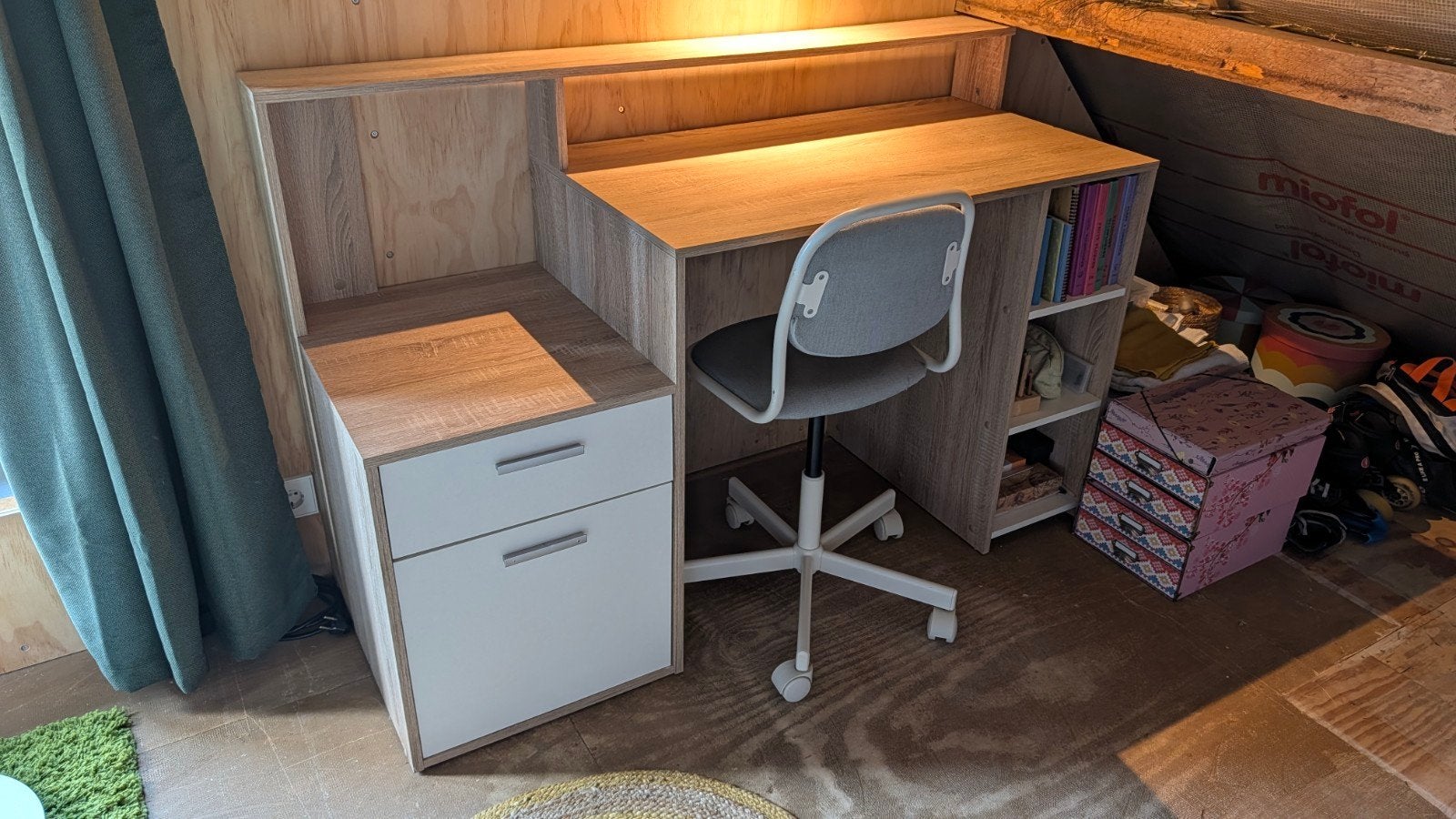 Kinderbureau met bureaustoel, Ophalen, Gebruikt, Kinderbureau, 55 cm