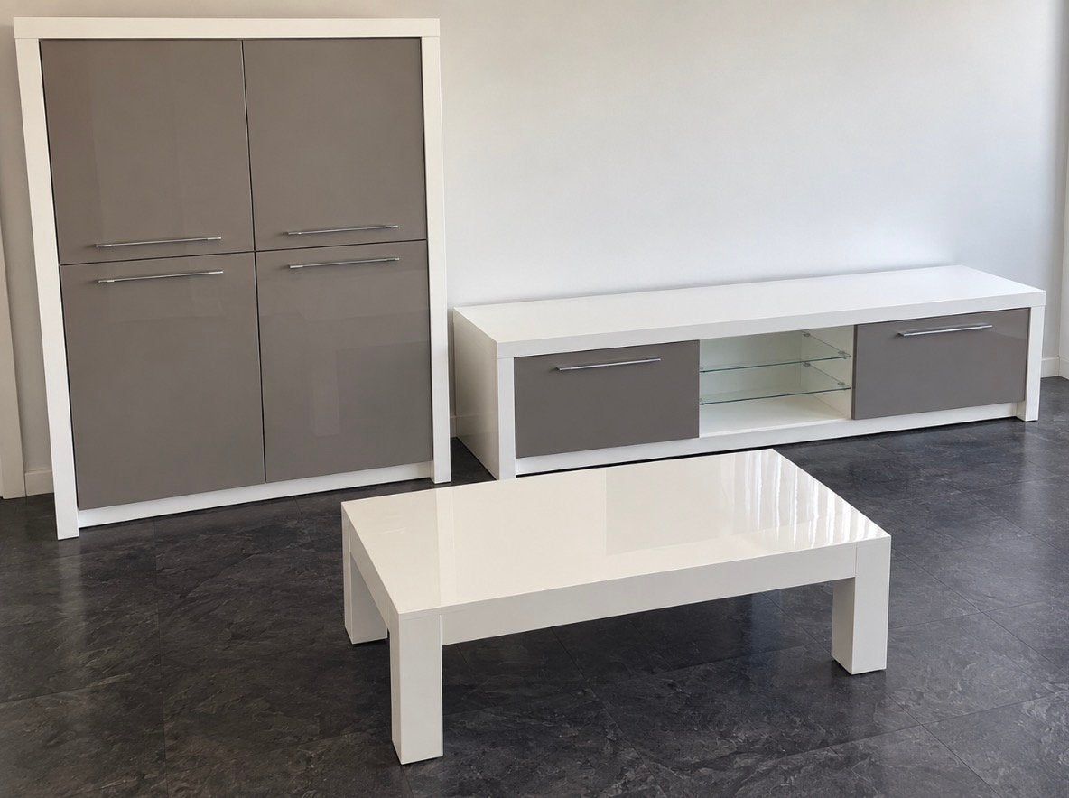 COMPLEET - TV KAST - SALONTAFEL - OPBERGKAST - VANDAAG WEG, Ophalen