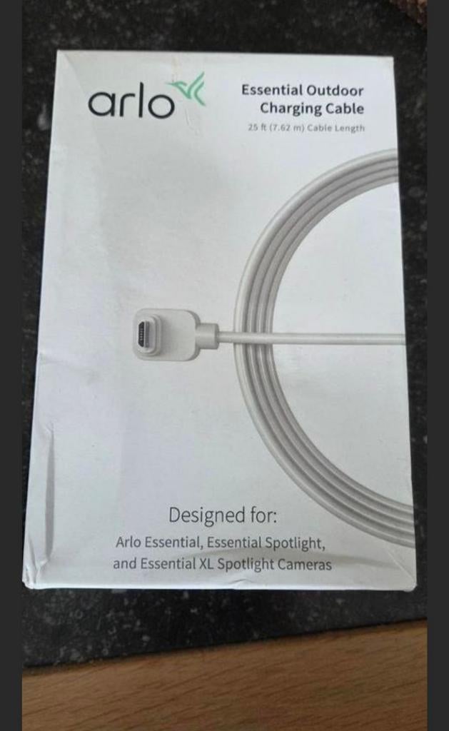 Arlo Essential Outdoor Oplaadkabel (7.62m) - Nieuw in doos, Ophalen of Verzenden, Nieuw, Buitencamera