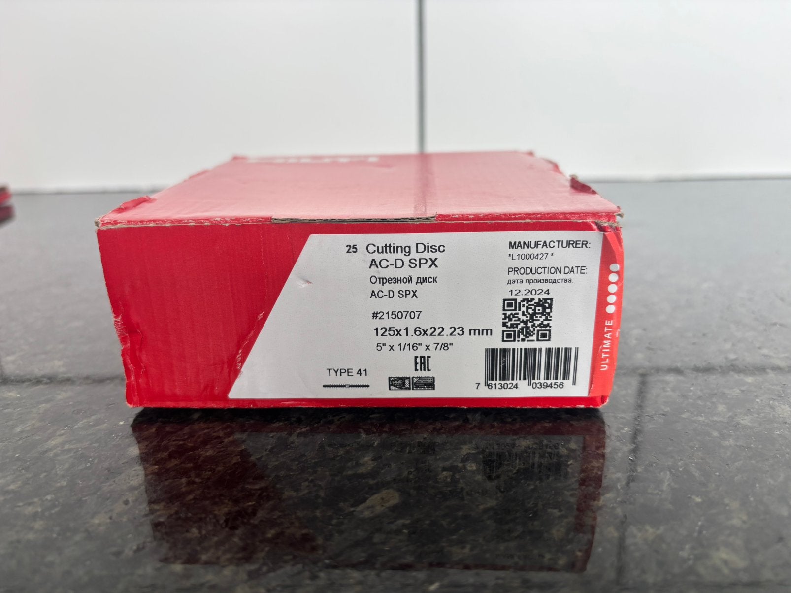 Hilti Doorslijpschijf AC-D SPX 125x1.6, Ophalen, Nieuw