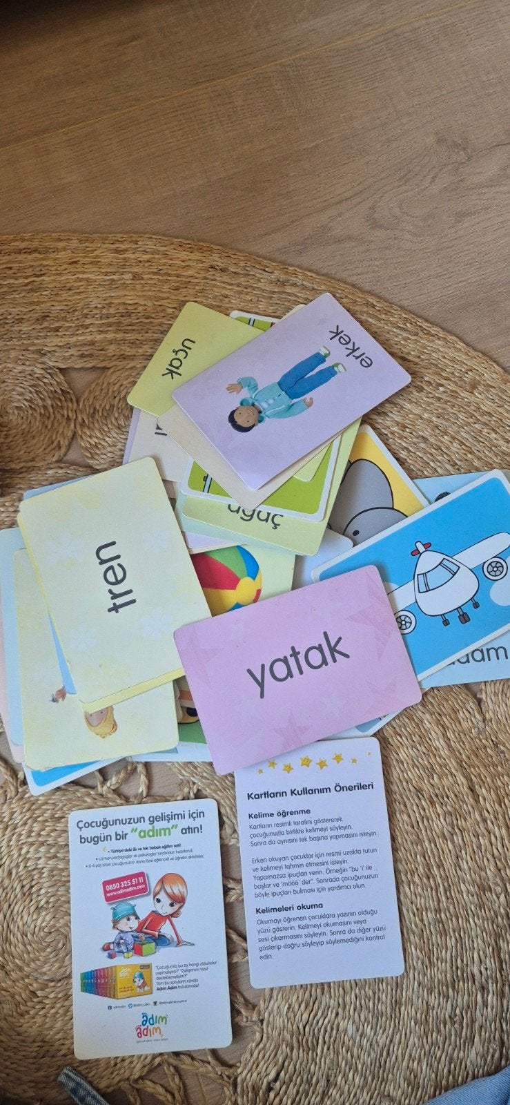 Educatieve woordkaarten voor kinderen - Turks, Ophalen of Verzenden, Zo goed als nieuw, Taal en Lezen