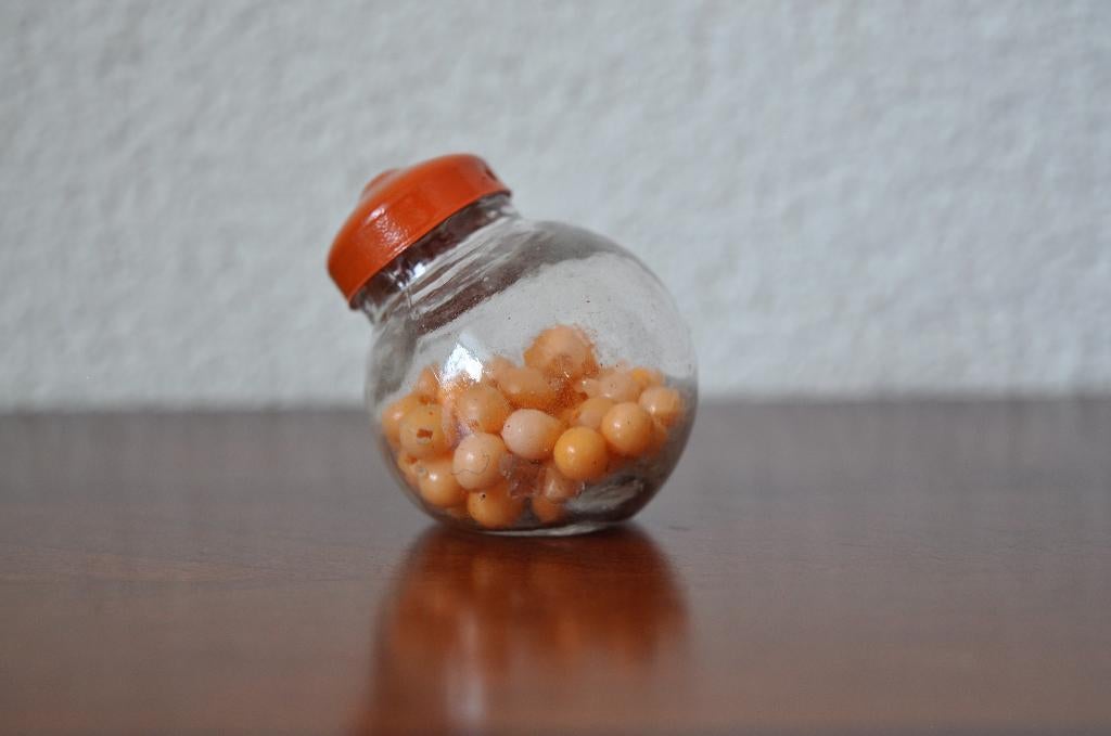 Vintage Poppenhuis Snoeppot Glas 4,5 cm, Antiek en Kunst, Curiosa en Brocante, Ophalen of Verzenden