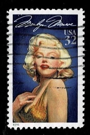 postzegel 2342 USA Marilyn Monroe, Postzegels en Munten, Ophalen of Verzenden, Gestempeld, Noord-Amerika