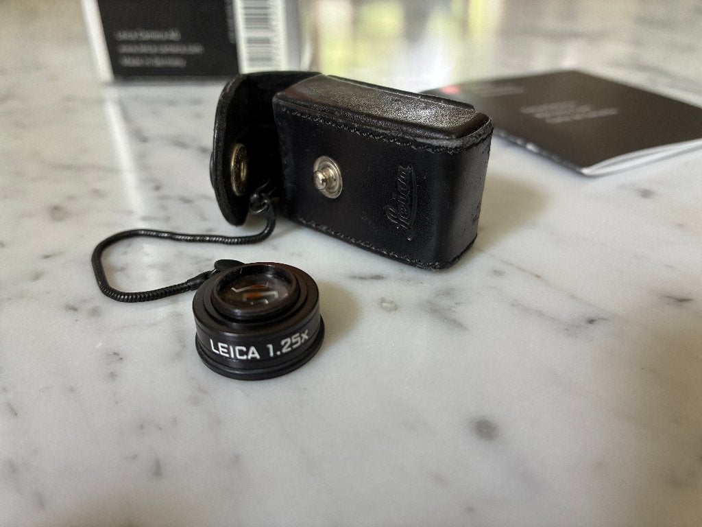 Leica Viewfinder vergroter 1,25, Ophalen of Verzenden, Zo goed als nieuw, Overige Merken, Geen optische zoom