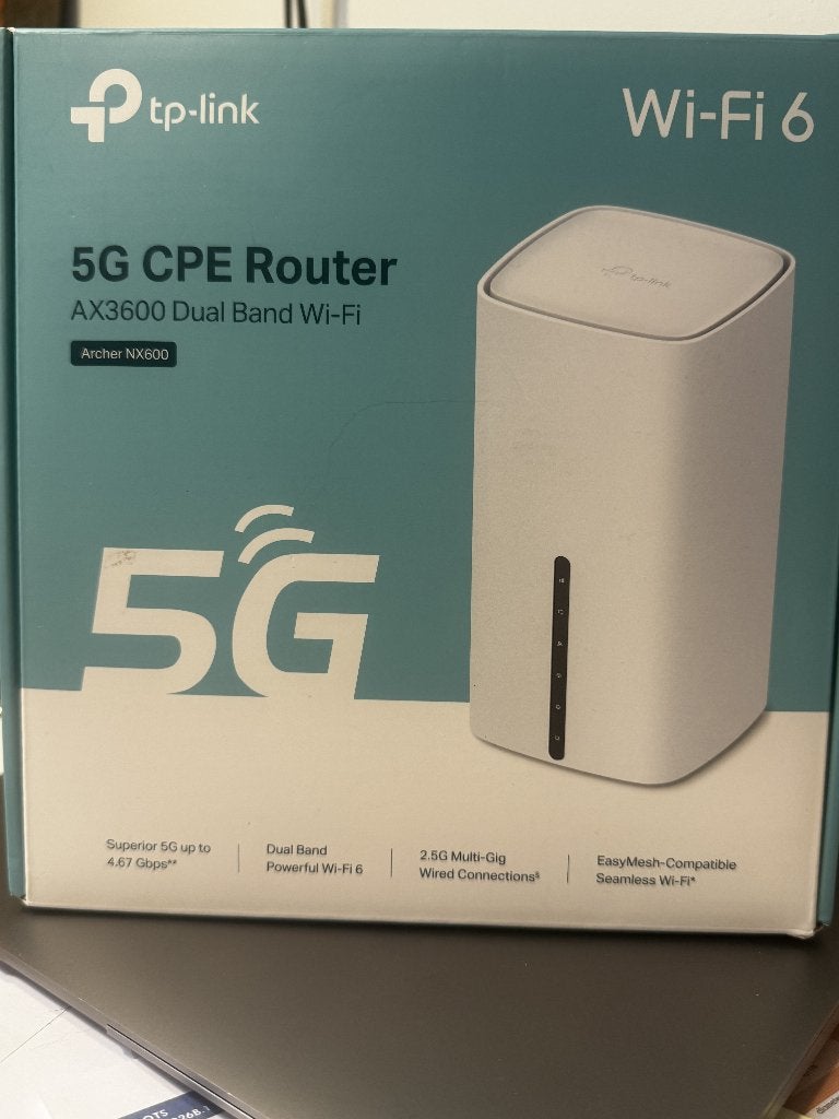 TP-Link 5G Wi-Fi 6 CPE Router AX3600 Dual Band Wi-Fi, Verzenden, Nieuw, Router, TPLink