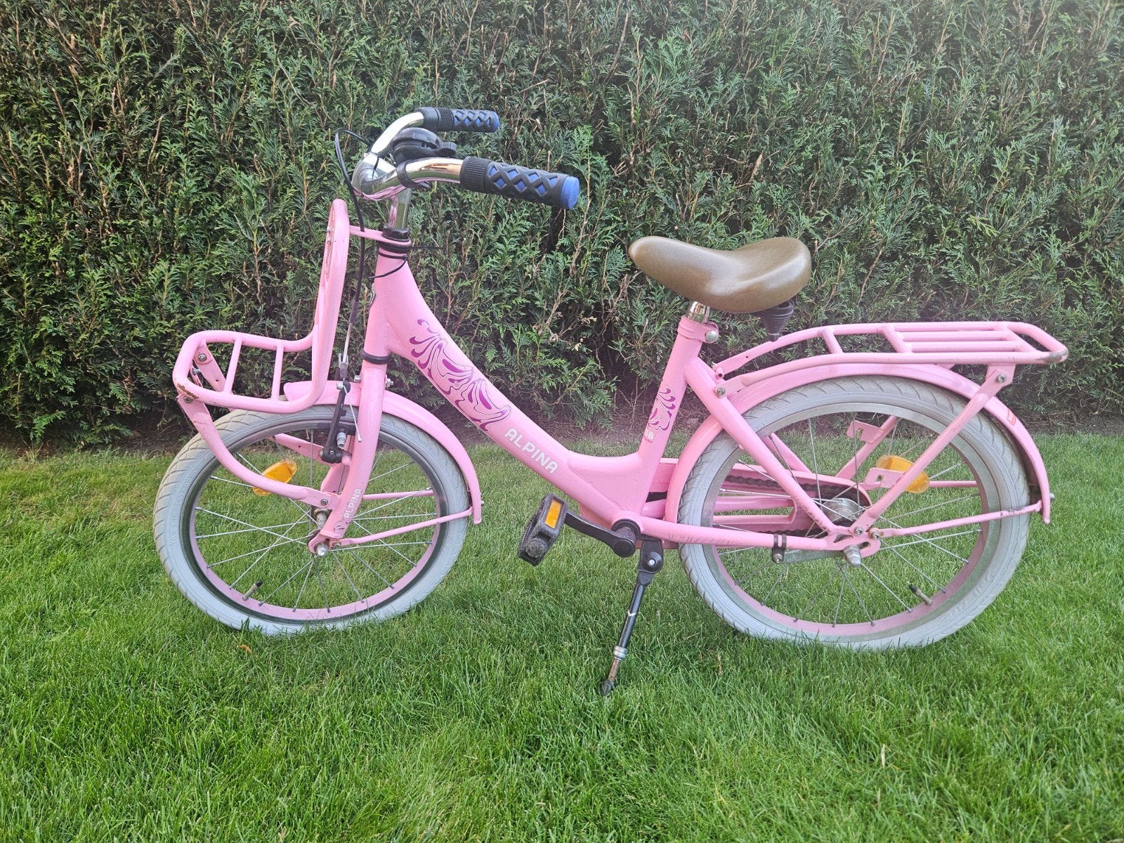 Roze kinderfiets - voorband kapot, Ophalen, Velgrem, Alpina, 16 tot 20 inch