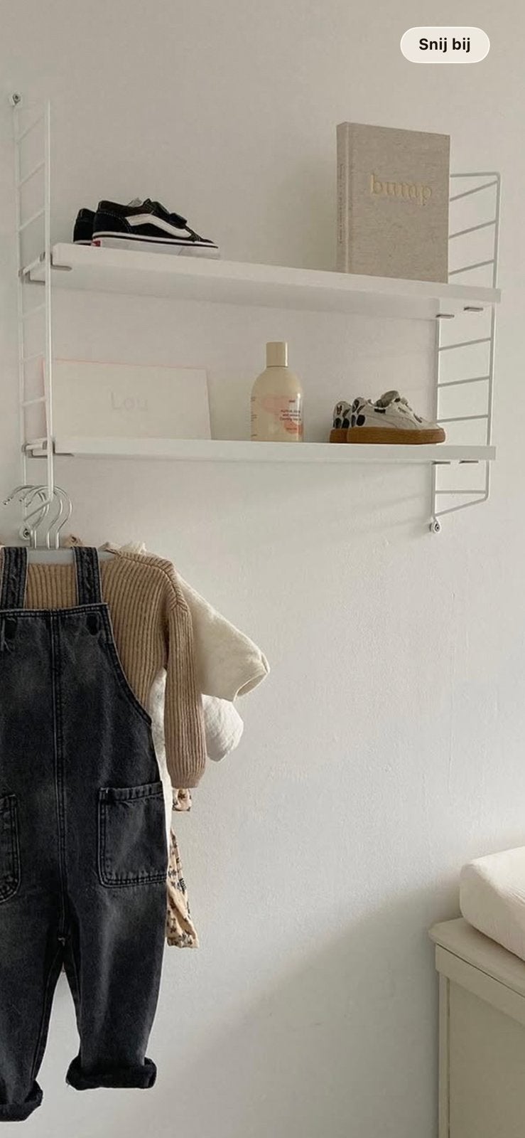 String rekje wandplankjes wit, Huis en Inrichting, Woonaccessoires | Wandplanken en Boekenplanken, Ophalen, Gebruikt