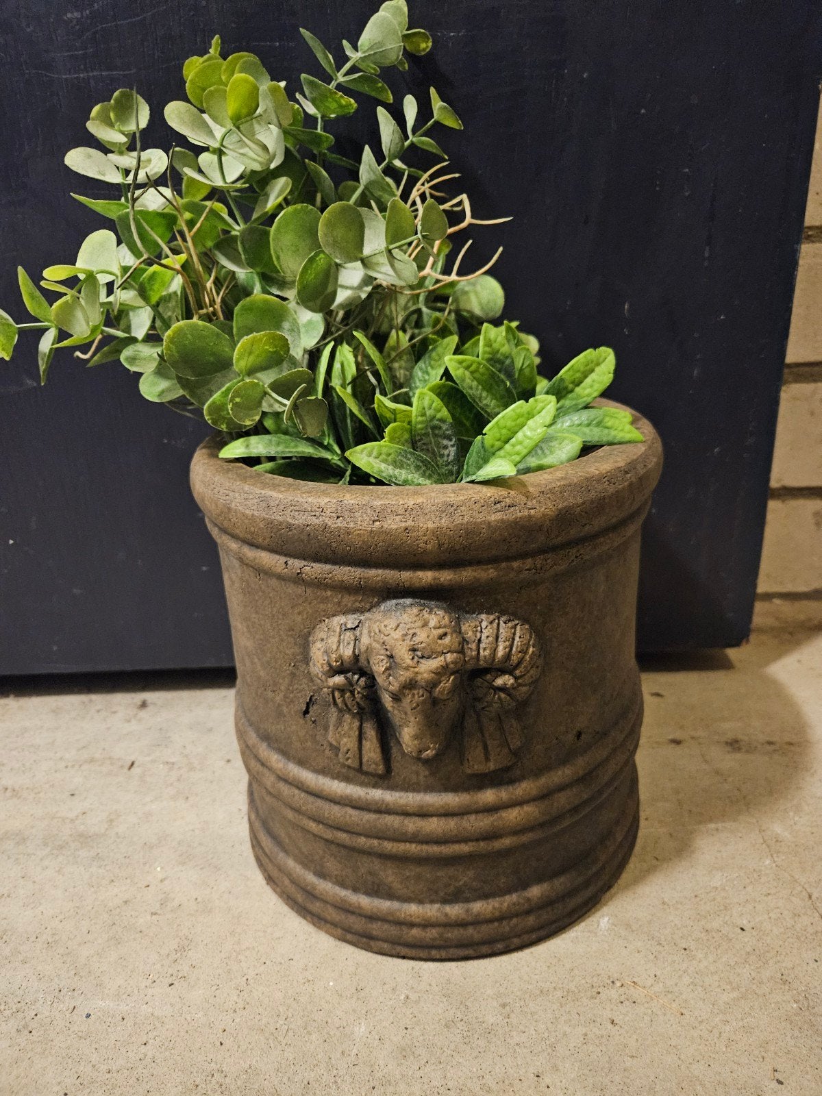 Brynxz pot met 2 kunst bosjes, Ophalen, Zo goed als nieuw, Bruin, Steen/keramiek