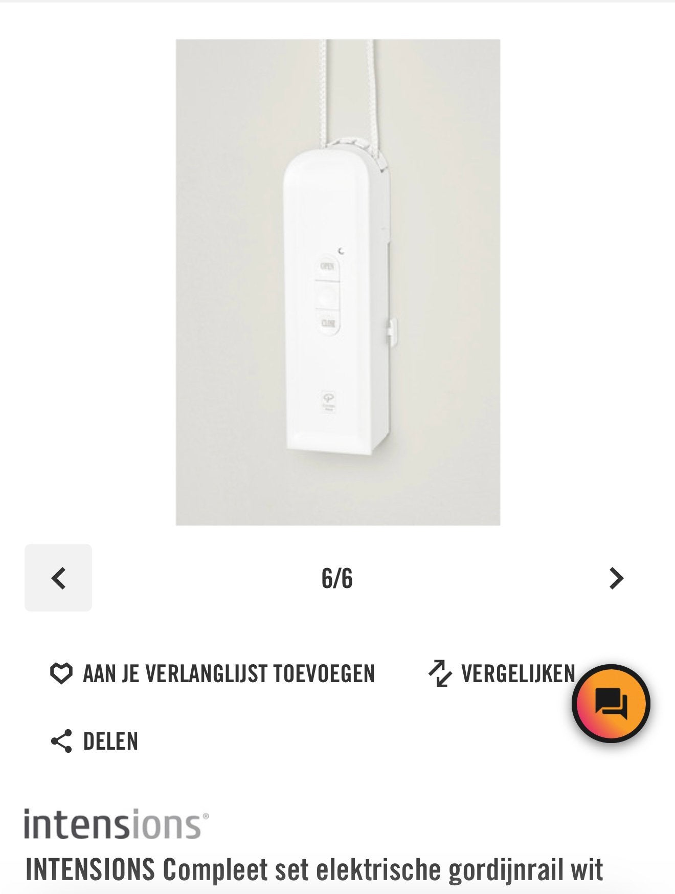 NIEUW 2x INTENSIONS elektrische gordijnrail 4 meter per stuk, Ophalen, 200 cm of meer, Wit, Nieuw