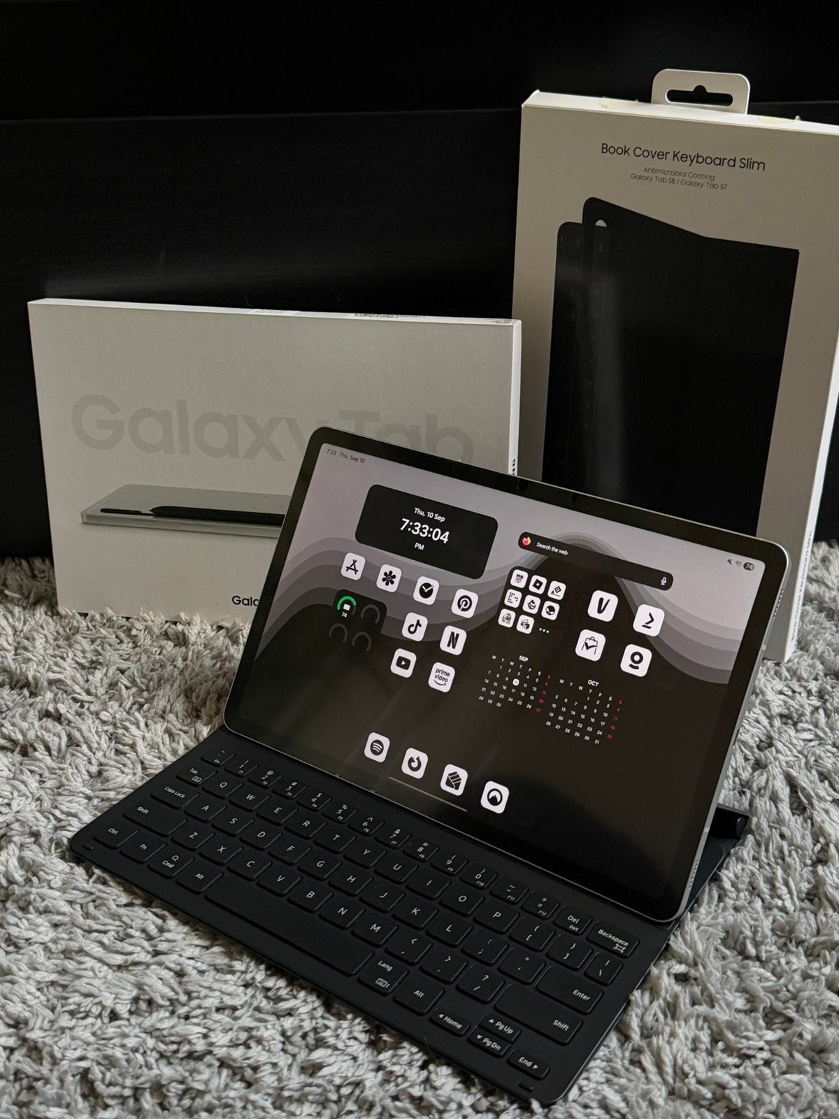 Samsung Galaxy Tab S8 128GB + Keyboard Cover, Computers en Software, 11 inch, Zo goed als nieuw, 128 GB, Gps