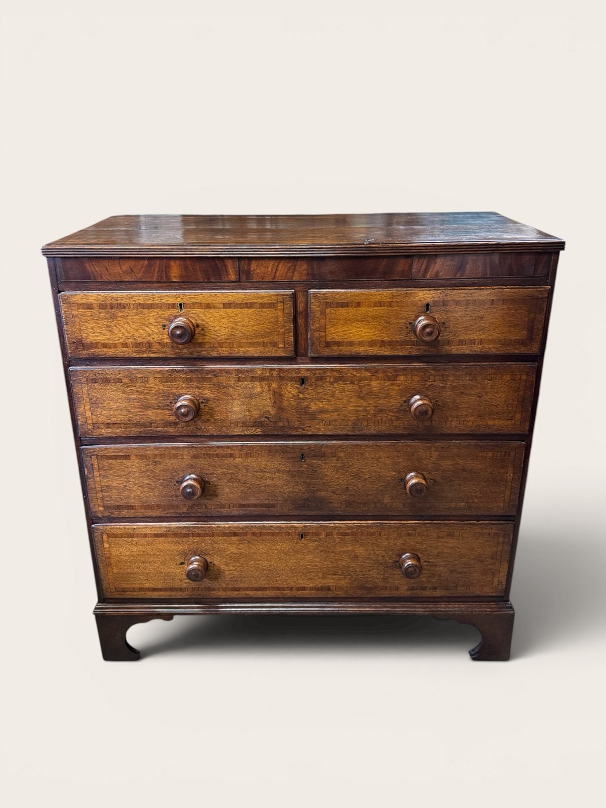 Antieke Engelse  ladekast commode 18e eeuw, Ophalen