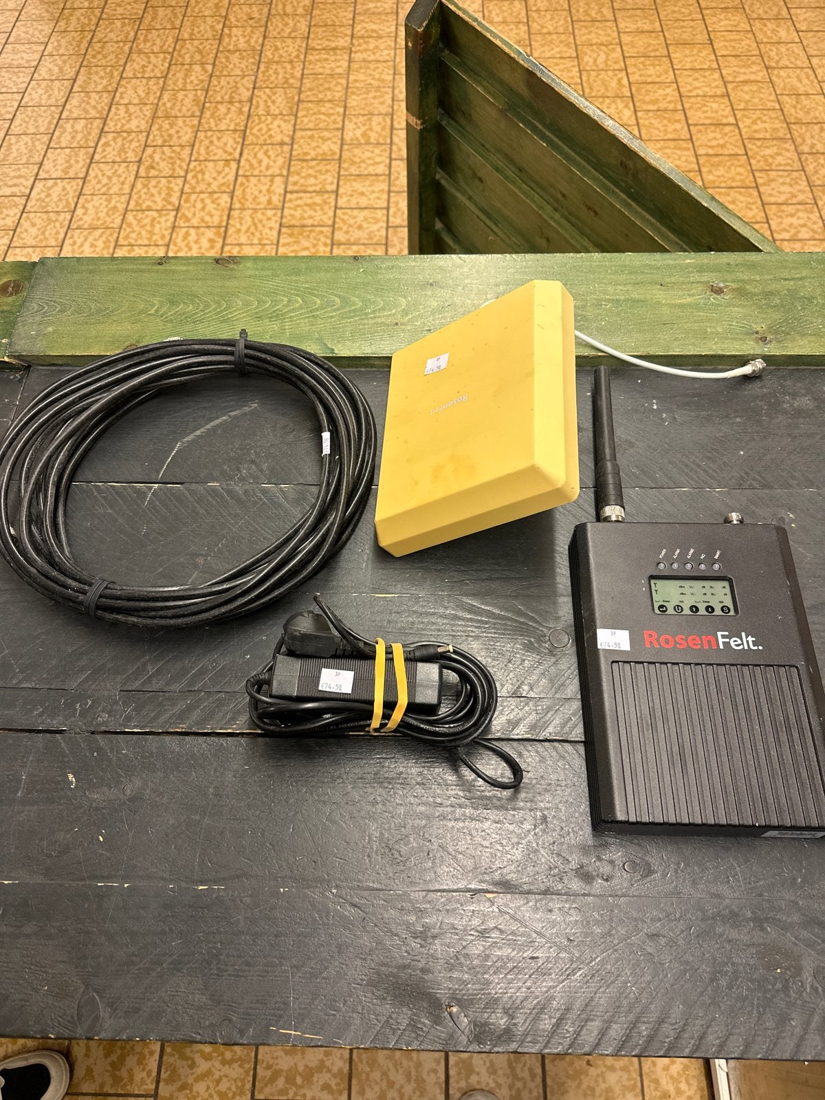 RosenFelt Antenne Set - Compleet met Kabel en Voeding, Telecommunicatie, Gebruikt, 3701 LG, Kringloopdemarktzeist, Ophalen of Verzenden