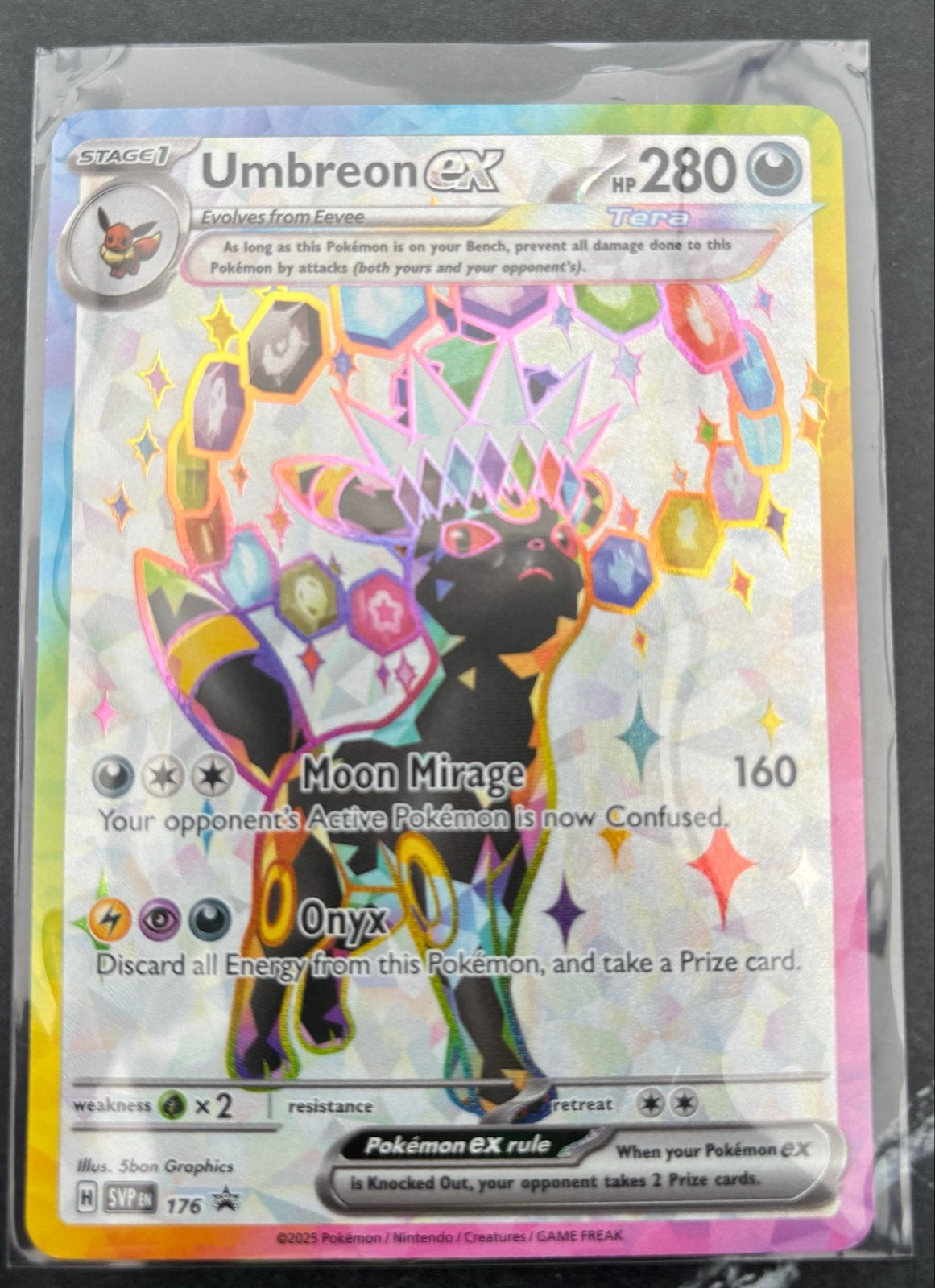 Umbreon EX SVP 176 - Full Art Promo, Ophalen of Verzenden, Nieuw, Losse kaart, Foil