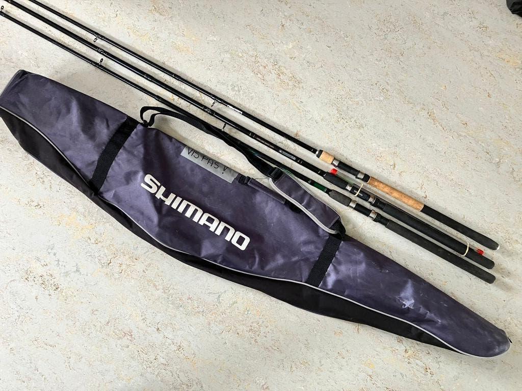 3x Feeder hengel + molen set – compleet witvis set, Watersport en Boten, Hengelsport | Witvissen, Ophalen, Gebruikt, Complete set