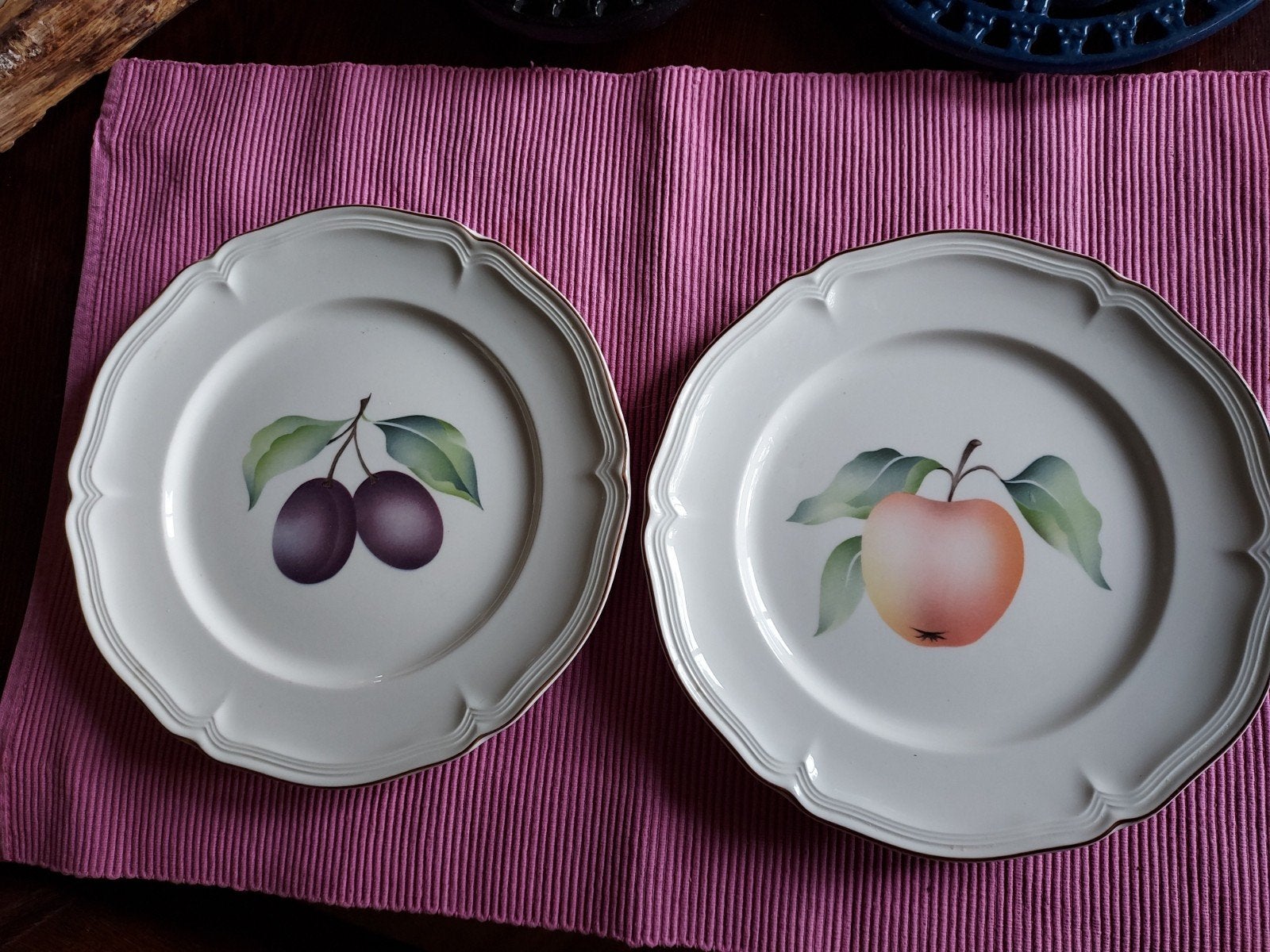 2 ontbijtborden villeroy en Boch Frutta, Ophalen of Verzenden